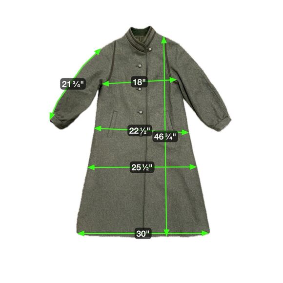 Green Long WOOL Winter JACKET German Hunting Western BAVARIA LODEN JUHASZ - Picture 11 of 11